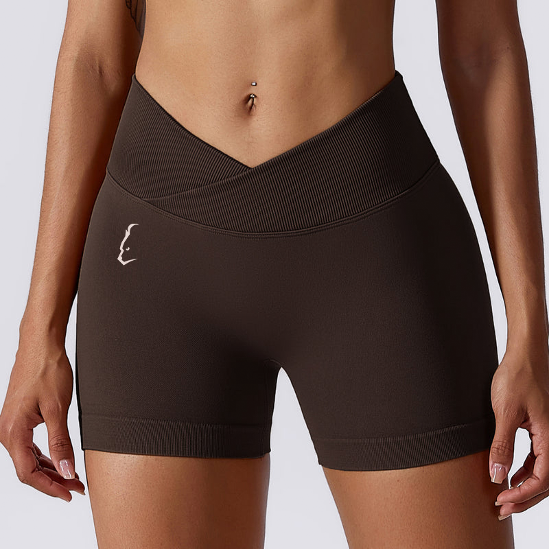 NOSTRA V-Bund High-Waisted Shorts